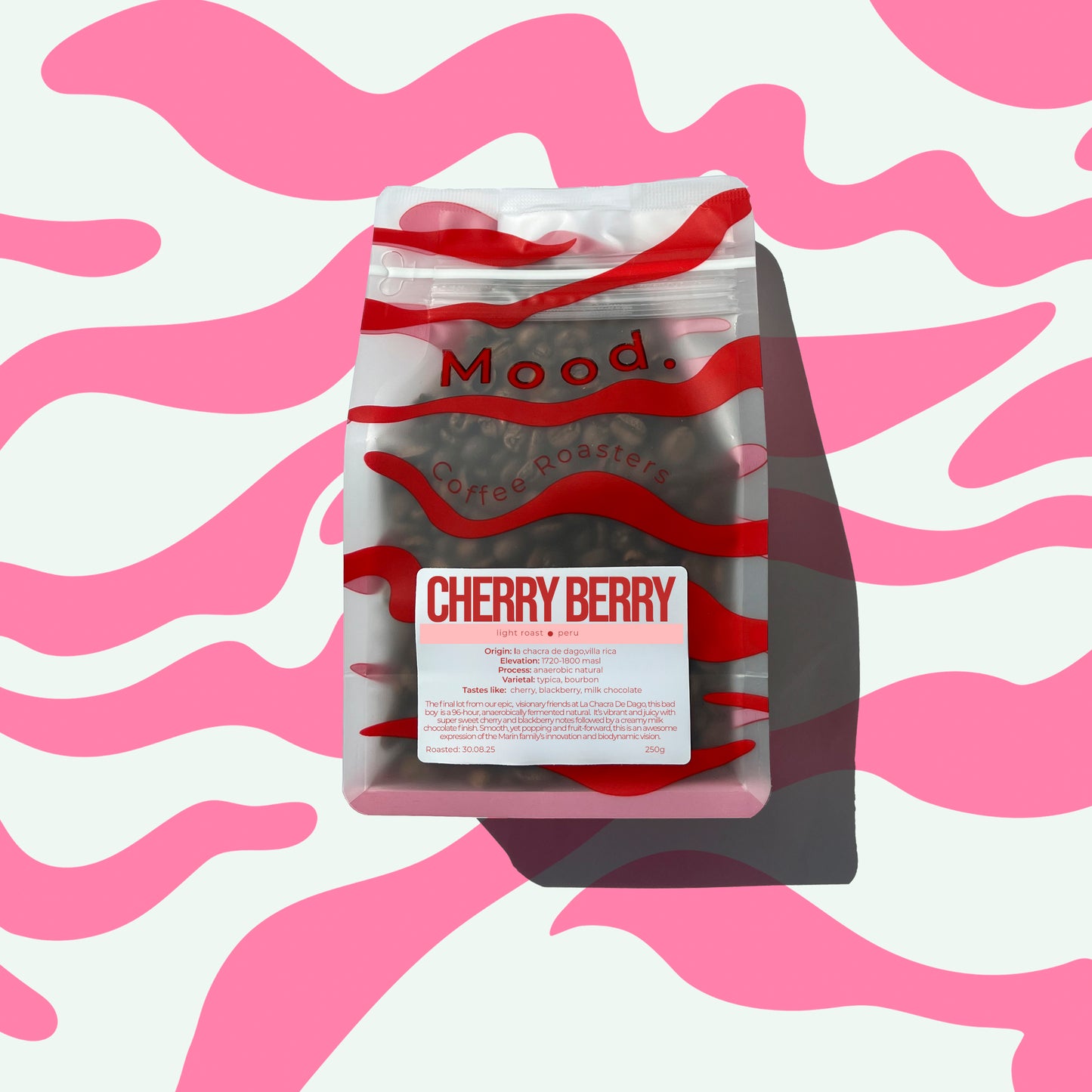 Cherry Berry anaerobic natural Peru 250g bag — Mood Coffee Roasters Aarhus